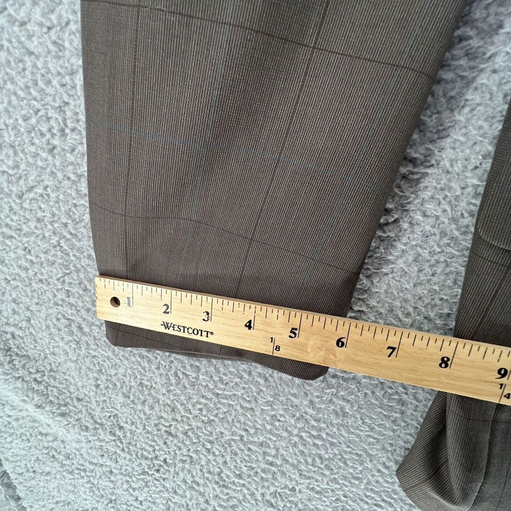 Burberry Men's Brown Plaid Wool 2 Front Button Sports Coat Jacket Size‎ 40R - Picture 13 of 14